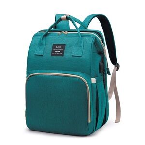 Lands Teal Travel Diaper Bag Backpack